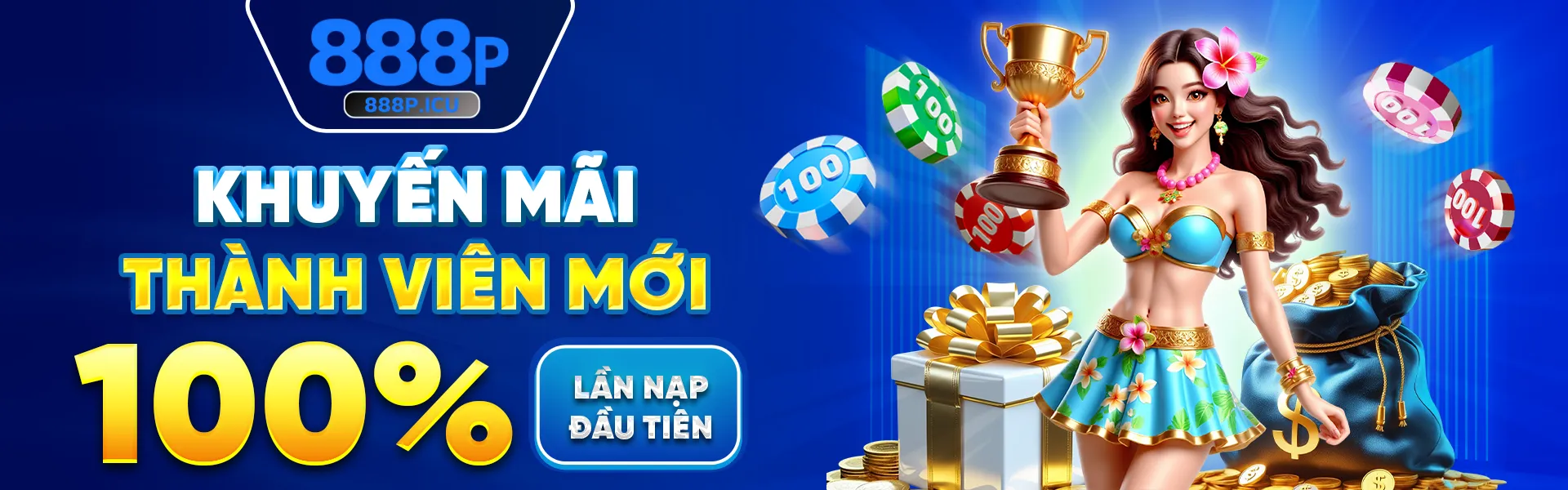 888p khuyến mãi thành viên mới nhận ngay 100% lần đầu nạp